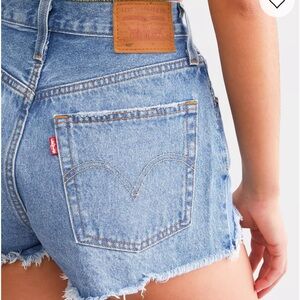 Levi's Distressed Blue Jean Shorts